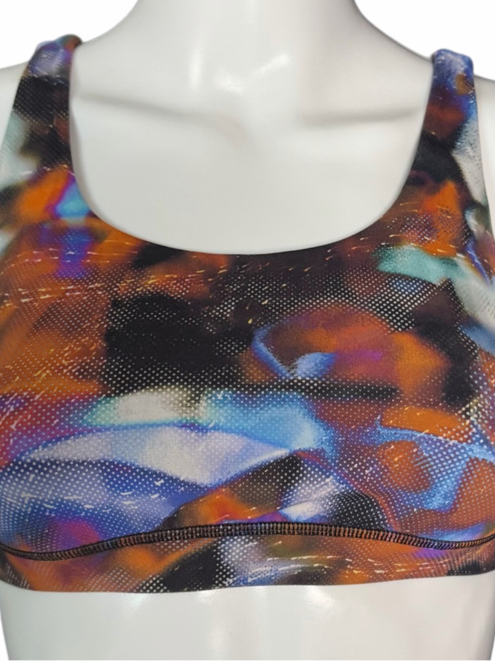 Lululemon Strappy Sports Bra Size 6 Criss Cross Back Multicolor Yoga Athletic